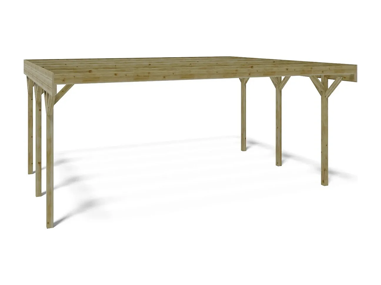 Carport, abri de voiture  6.06x5.03 m - 30.48 m2 - CAR5 - ALTANKA