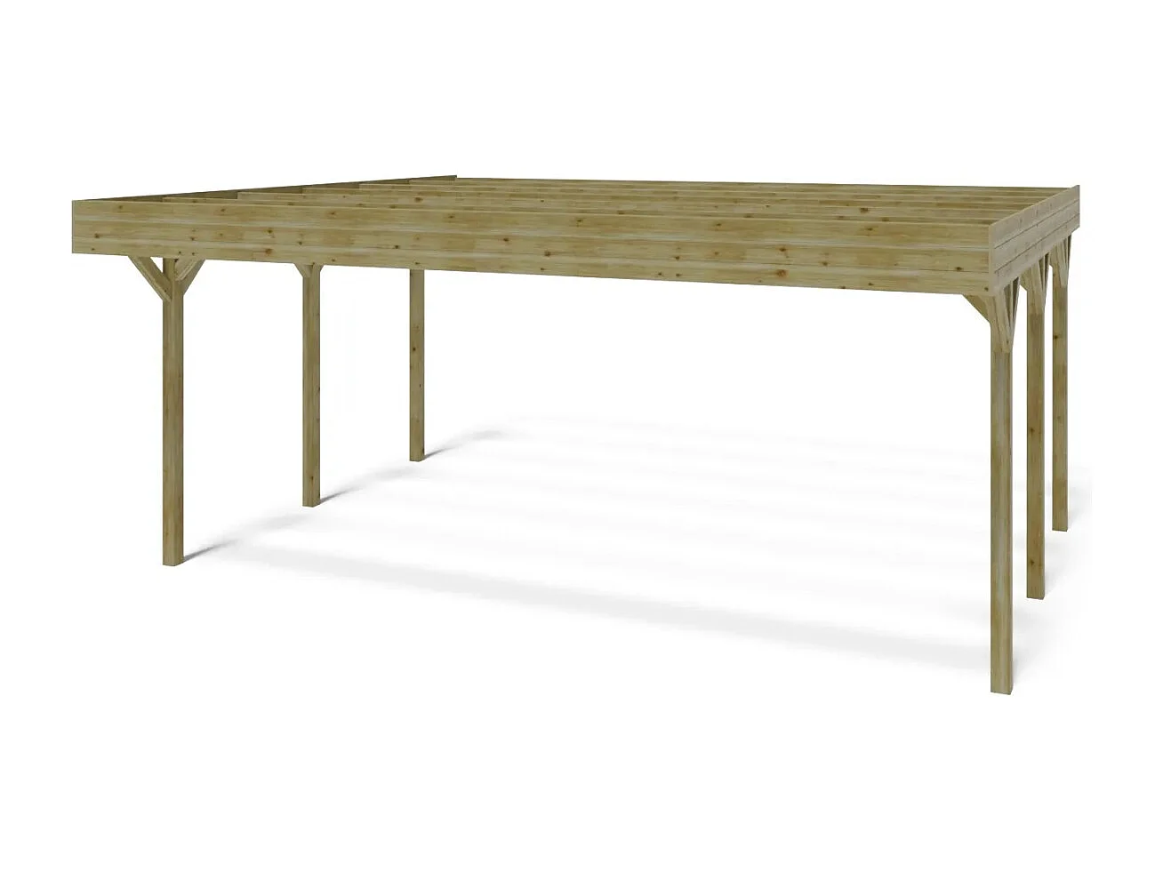 Carport, abri de voiture  6.06x5.03 m - 30.48 m2 - CAR5 - ALTANKA