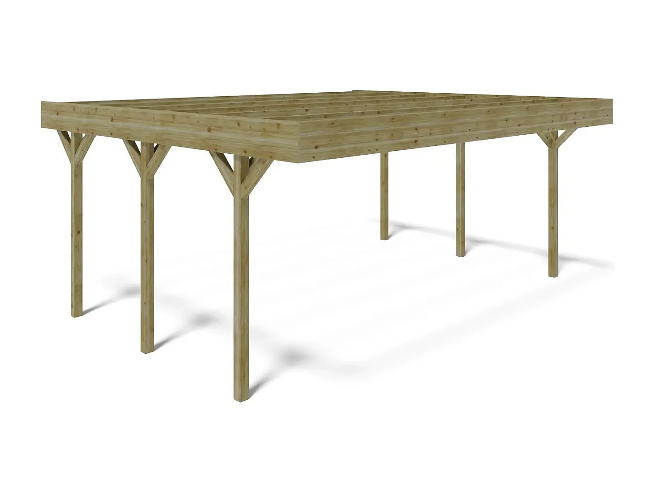 Carport, abri de voiture  6.06x5.03 m - 30.48 m2 - CAR5 - ALTANKA