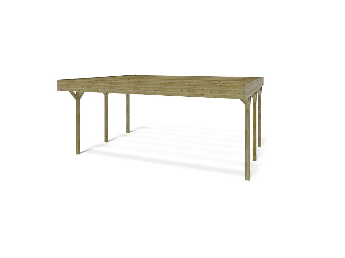 Carport, abri de voiture  6.06x5.03 m - 30.48 m2 - CAR5 - ALTANKA