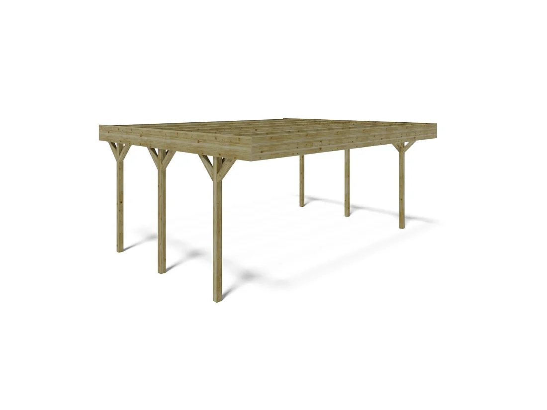 Carport, abri de voiture  6.06x5.03 m - 30.48 m2 - CAR5 - ALTANKA