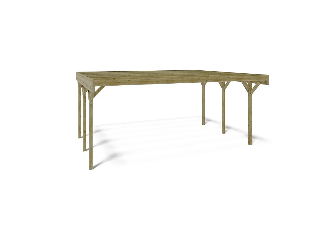 Carport, abri de voiture  6.06x5.03 m - 30.48 m2 - CAR5 - ALTANKA
