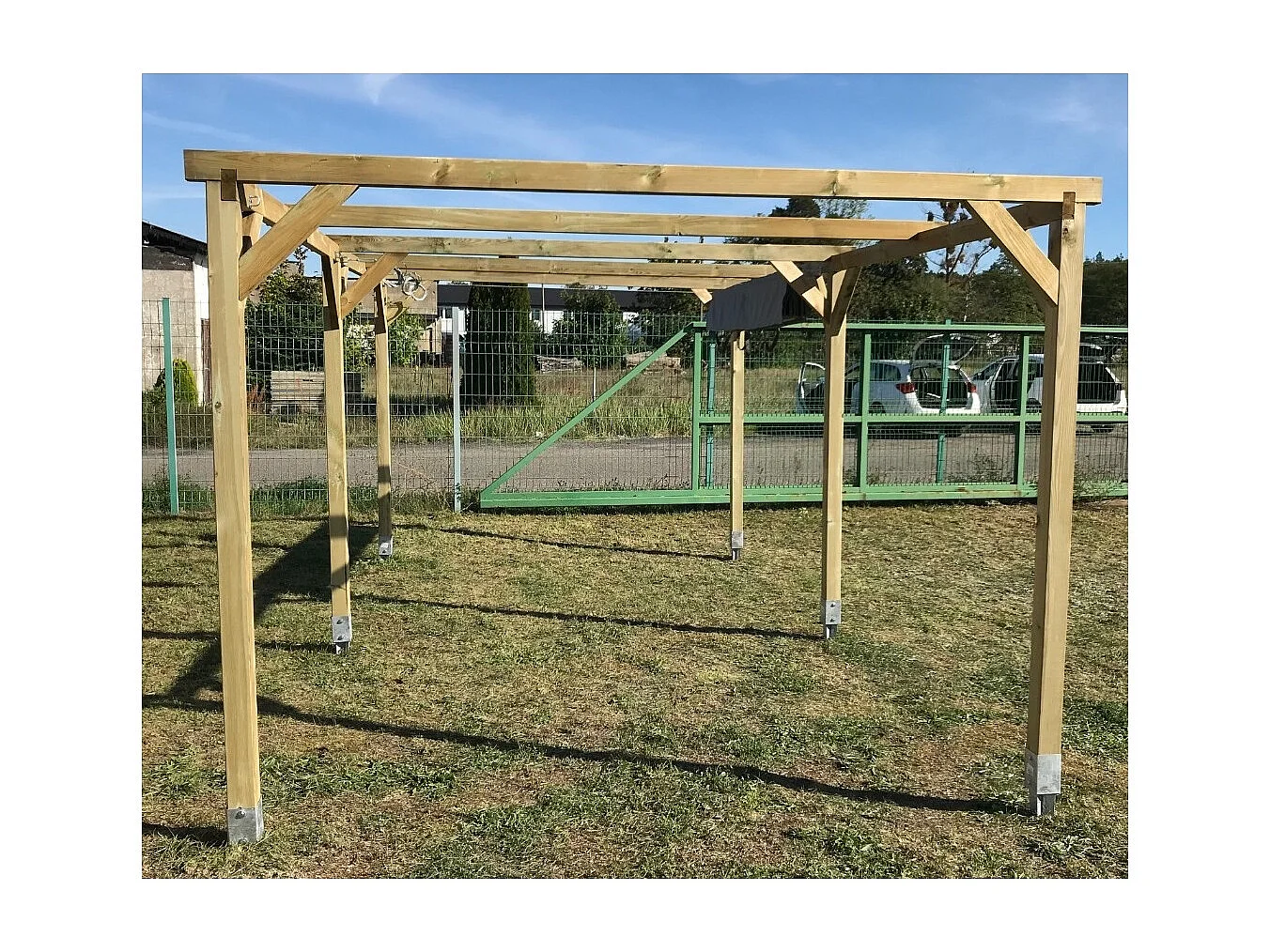 Tettoia posto auto coperto in legno 3.00x5.10 m - 15.30 m2 - CAR1 - ALTANKA