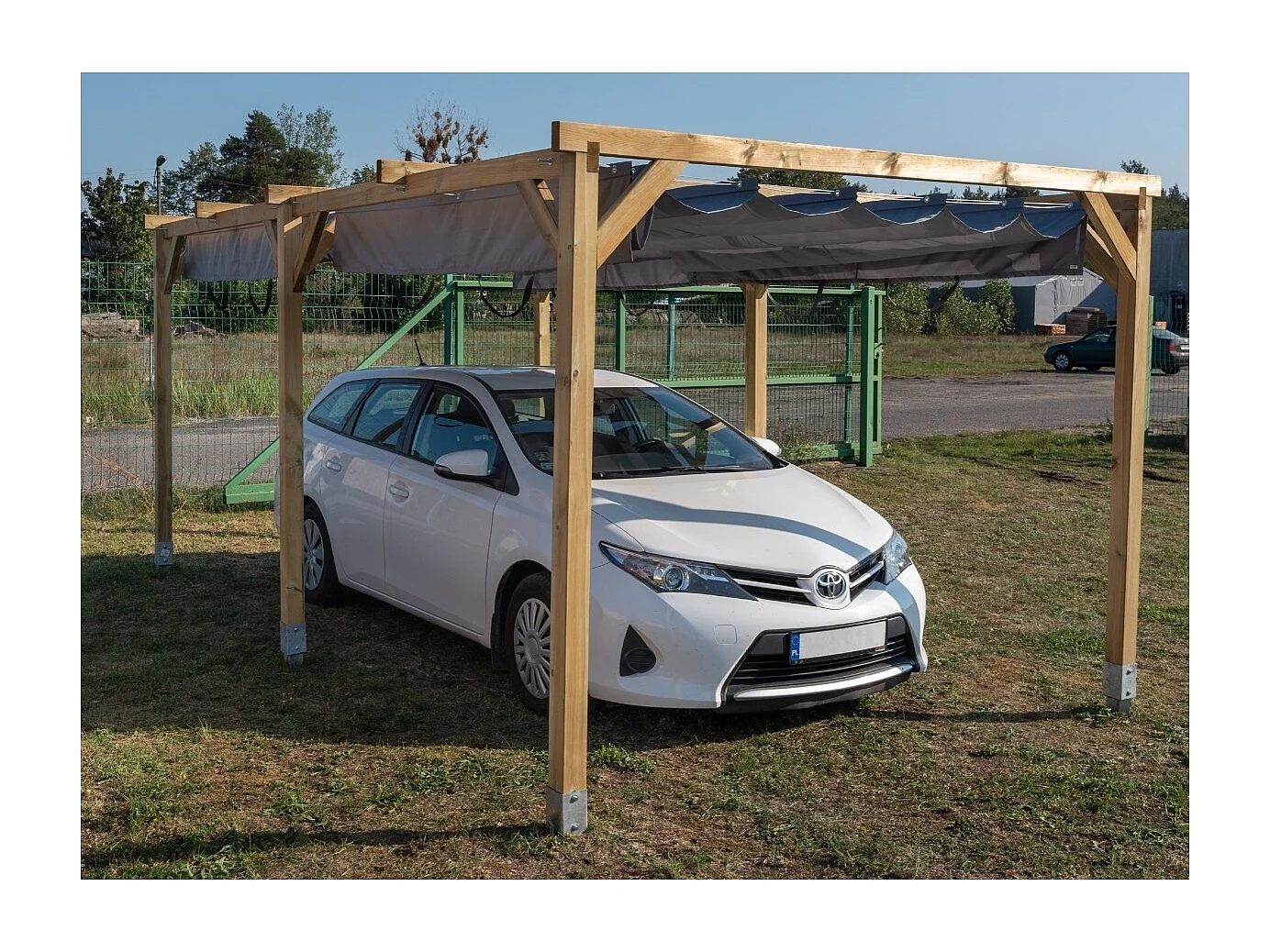 Tettoia posto auto coperto in legno 3.00x5.10 m - 15.30 m2 - CAR1 - ALTANKA