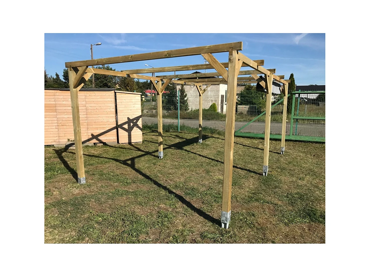 Tettoia posto auto coperto in legno 3.00x5.10 m - 15.30 m2 - CAR1 - ALTANKA