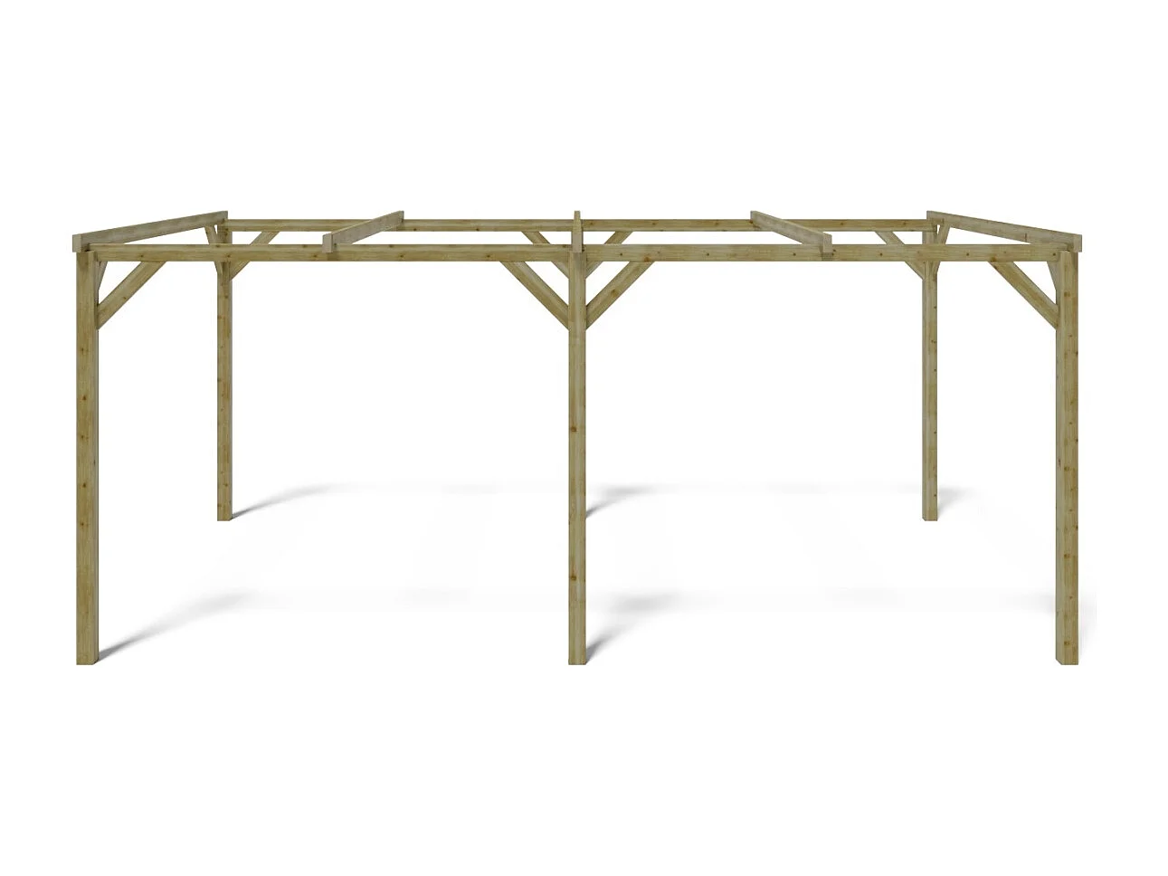 Carport, abri de voiture  3x5.1 m - 15.3 m2 - CAR1 - ALTANKA