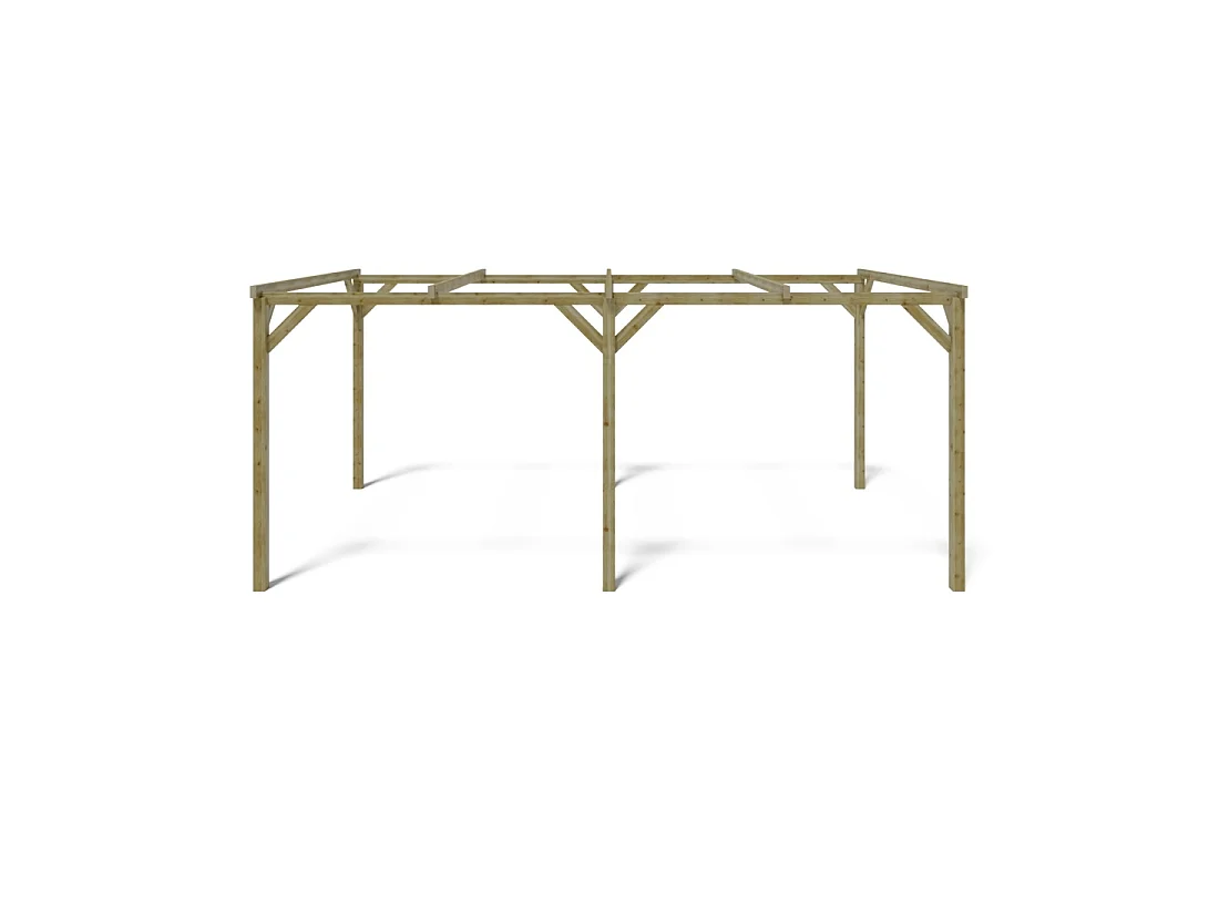 Carport, abri de voiture  3x5.1 m - 15.3 m2 - CAR1 - ALTANKA