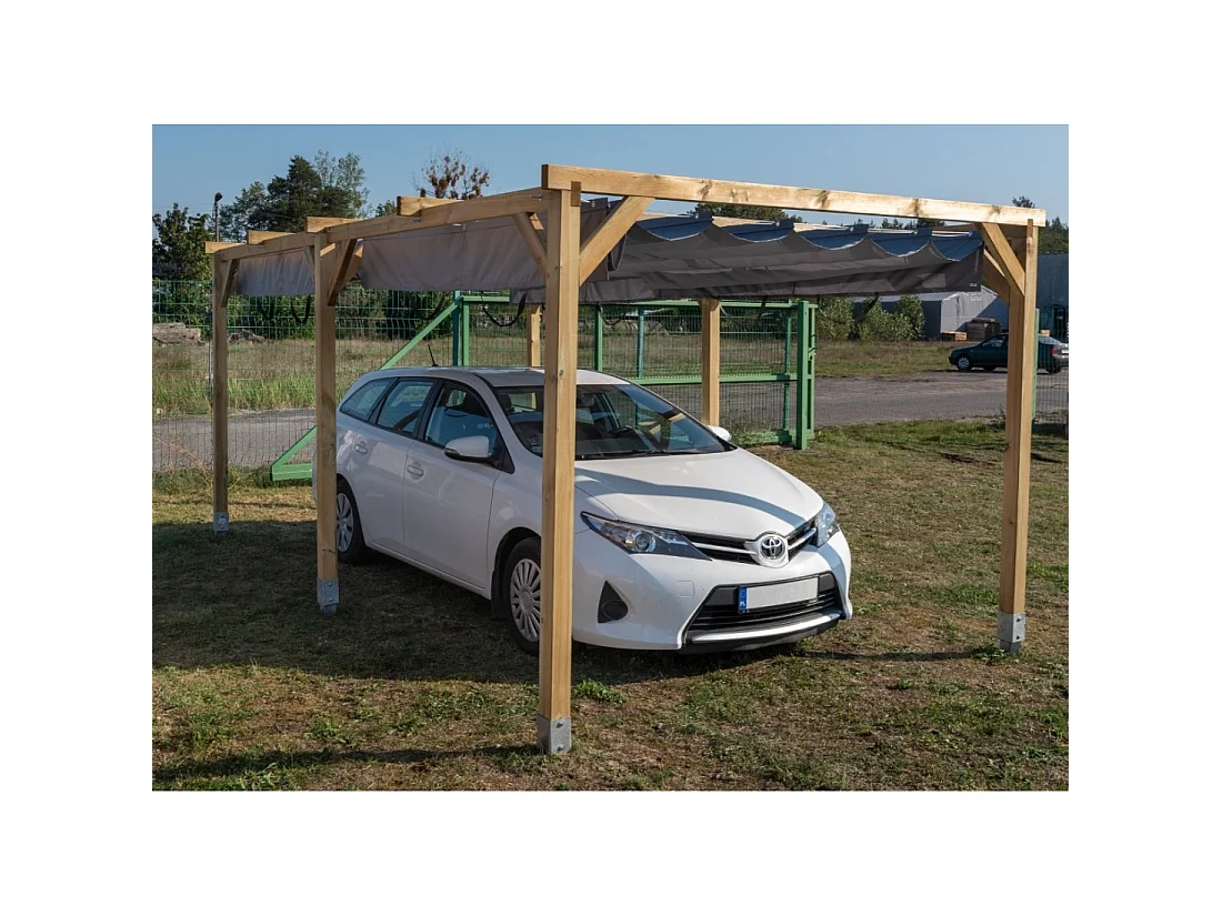 Carport, abri de voiture  3x5.1 m - 15.3 m2 - CAR1 - ALTANKA