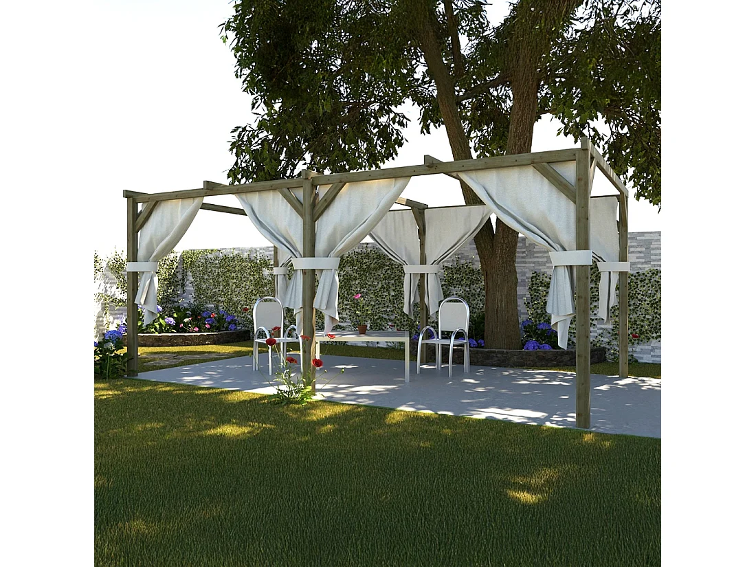 Carport, abri de voiture  3x5.1 m - 15.3 m2 - CAR1 - ALTANKA