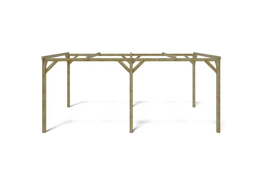 Carport, abri de voiture  3x5.1 m - 15.3 m2 - CAR1 - ALTANKA