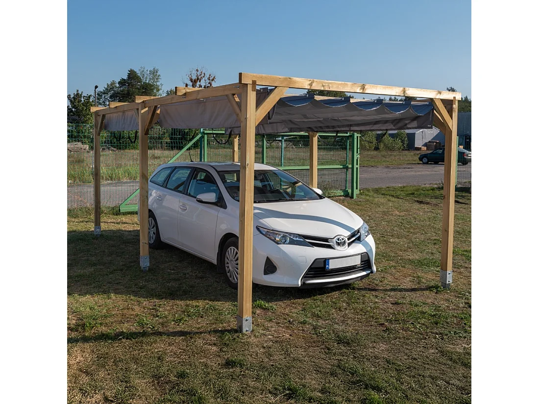 Carport, abri de voiture  3x5.1 m - 15.3 m2 - CAR1 - ALTANKA