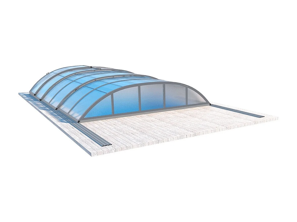 Abri de piscine Horizon - 6.1x2.38 m - polycarbonate alvéolaire 8 mm - pour piscine BAS7306 - ECO306 - ALTANKA