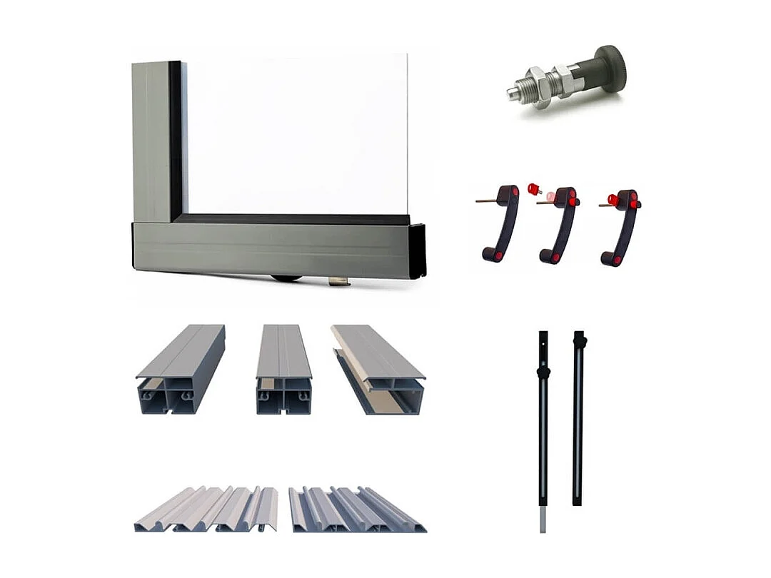 Copertura per la piscina Orbit - 6,47x3,50 m - Policarbonato compatto da 3 mm - Colore Grigio RAL7037 - ECO104 - ALTANKA