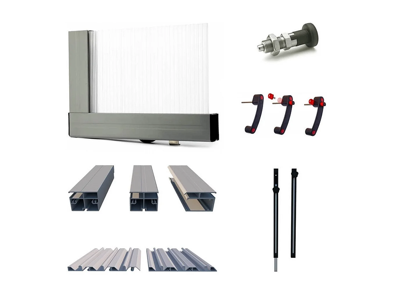 Copertura telescopica per piscina Horizon - 8.58x3.92 m - Policarbonato alveolare da 8 mm - per la piscina BAS7309 - ECO309 - ALTANKA