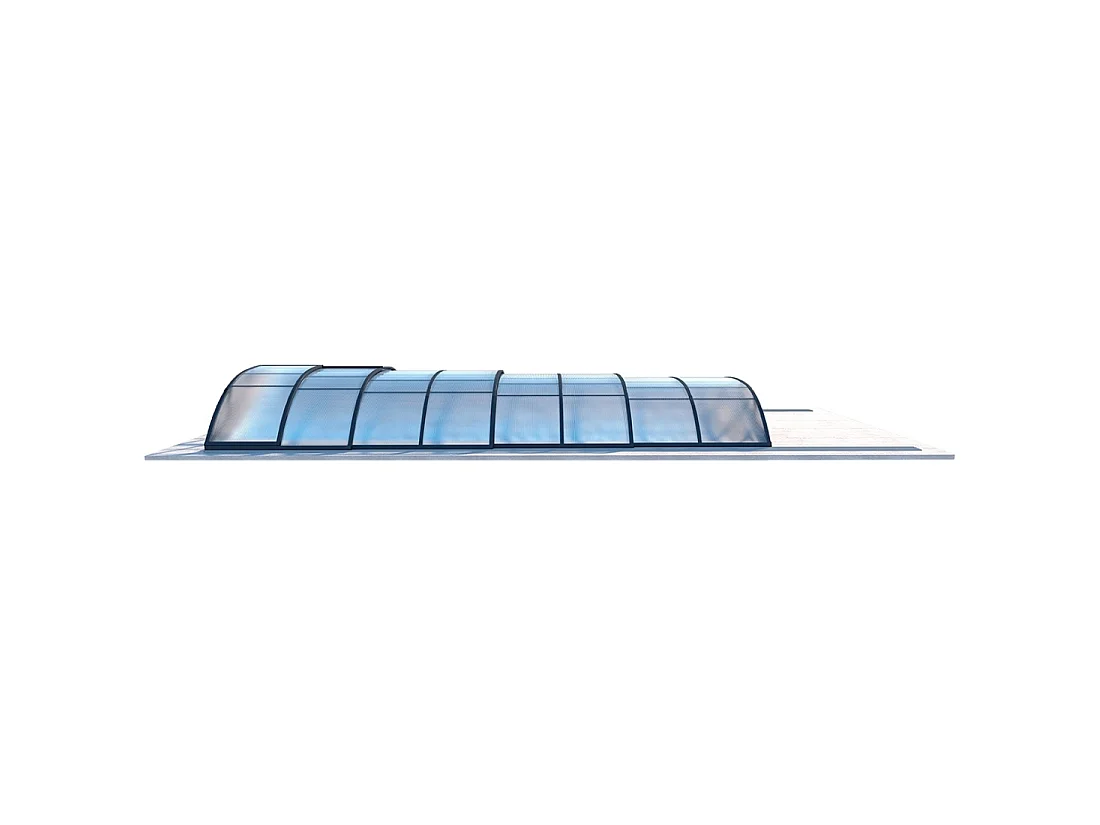 Copertura telescopica per piscina Horizon - 8.58x3.92 m - Policarbonato alveolare da 8 mm - per la piscina BAS7309 - ECO309 - ALTANKA