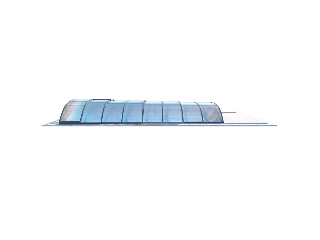 Copertura telescopica per piscina Horizon - 8.58x3.92 m - Policarbonato alveolare da 8 mm - per la piscina BAS7309 - ECO309 - ALTANKA