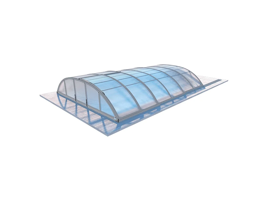 Copertura telescopica per piscina Horizon - 5.95x3.08 m - Policarbonato alveolare da 8 mm - per la piscina BAS7305 - ECO305 - ALTANKA