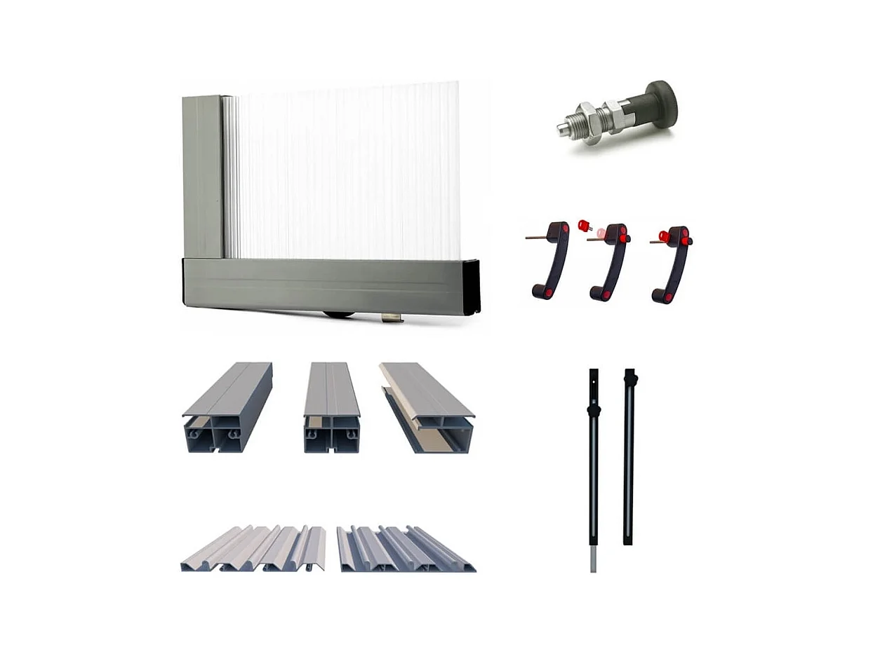 Abri de piscine Horizon - 7,03x3,36 m - polycarbonate alvéolaire 8 mm - pour piscine BAS7307 - ECO307 - ALTANKA