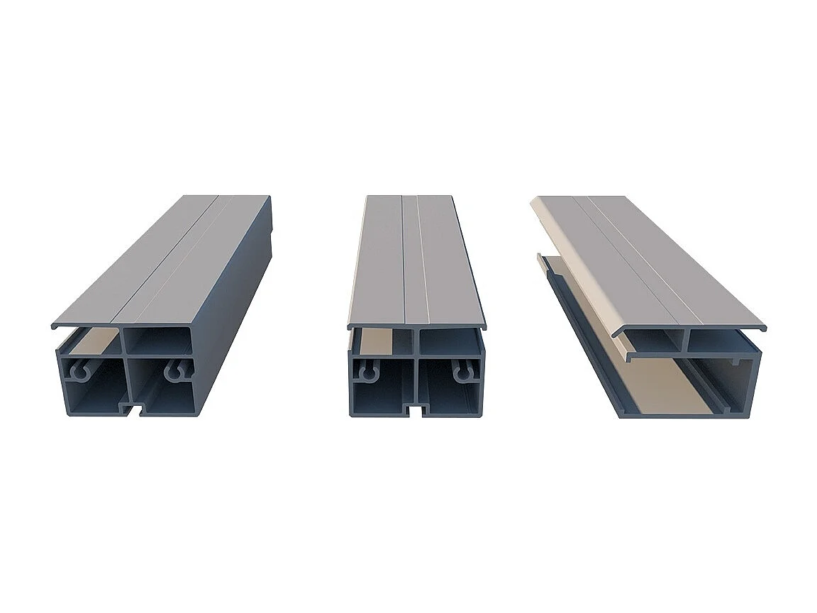 Copertura per la piscina Orbit - 6,47x3,50 m - Policarbonato alveolare da 8 mm - Colore Antracite RAL7016 - ECO101 - ALTANKA