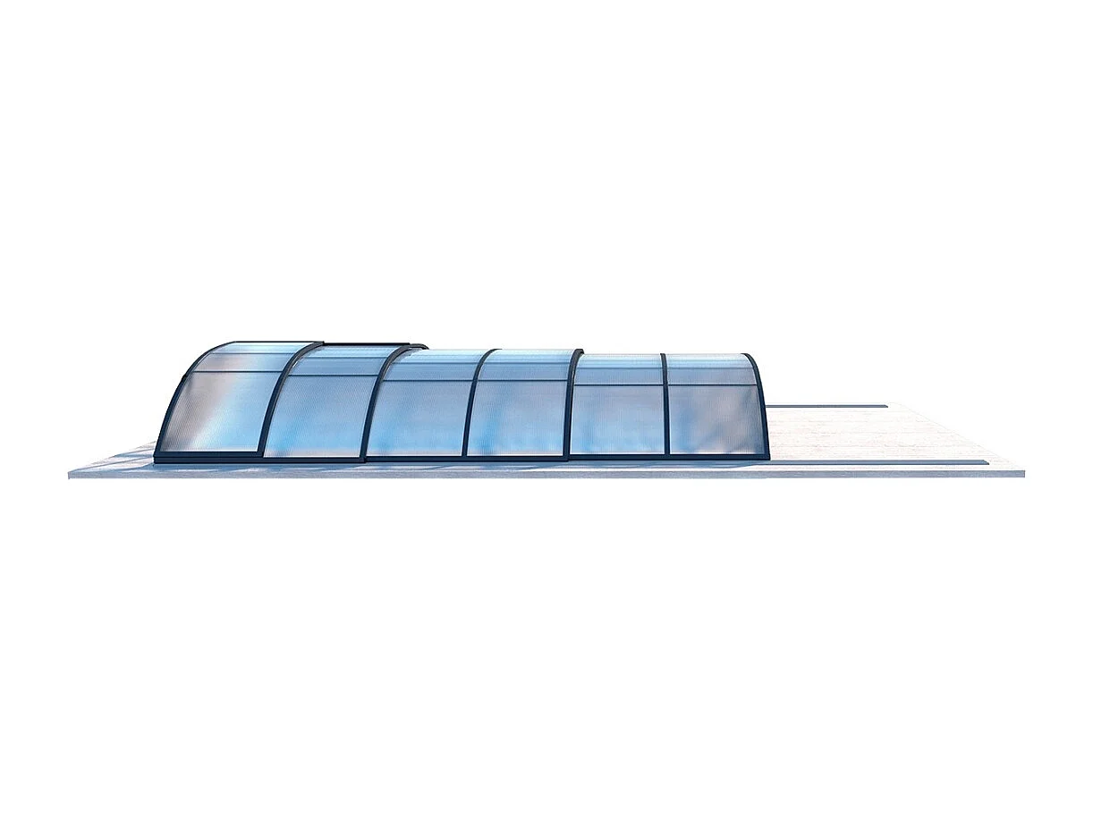 Abri de piscine Horizon - 4.33x2.52 m - polycarbonate alvéolaire 8 mm - pour piscine BAS7302. BAS7303 - ECO302 - ALTANKA