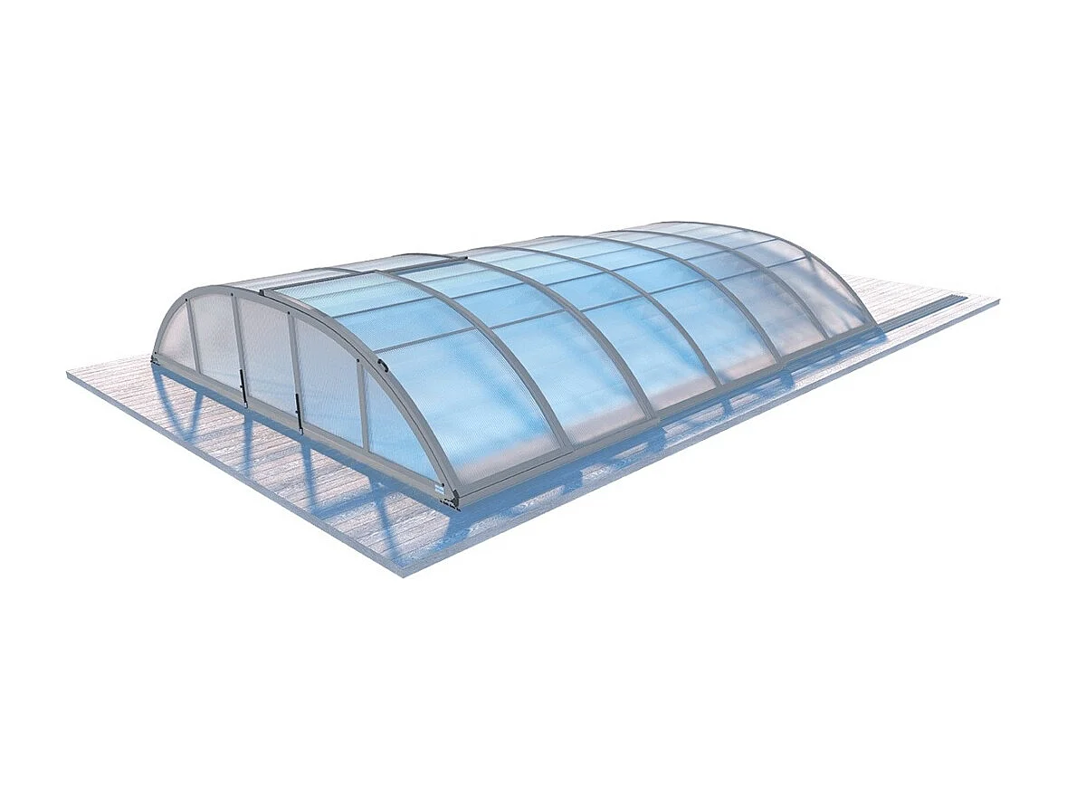 Abri de piscine Horizon - 4.33x2.52 m - polycarbonate alvéolaire 8 mm - pour piscine BAS7302. BAS7303 - ECO302 - ALTANKA