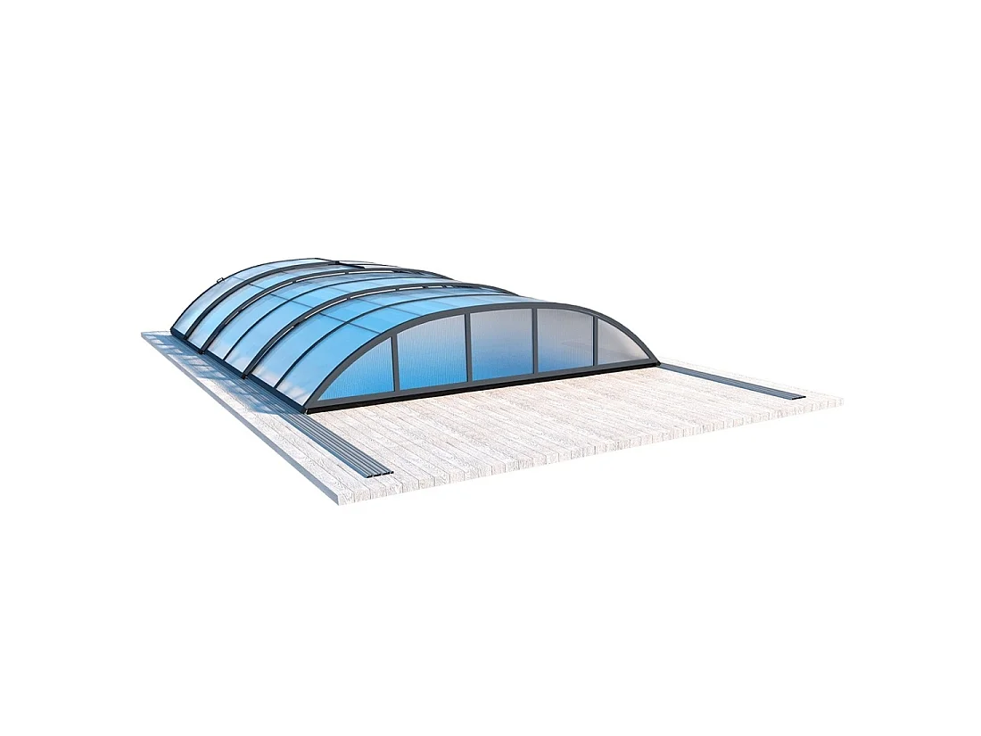 Copertura telescopica per piscina Horizon - 4.33x2.52 m - Policarbonato alveolare da 8 mm - per la piscina BAS7302. BAS7303 - ECO302 - ALTANKA