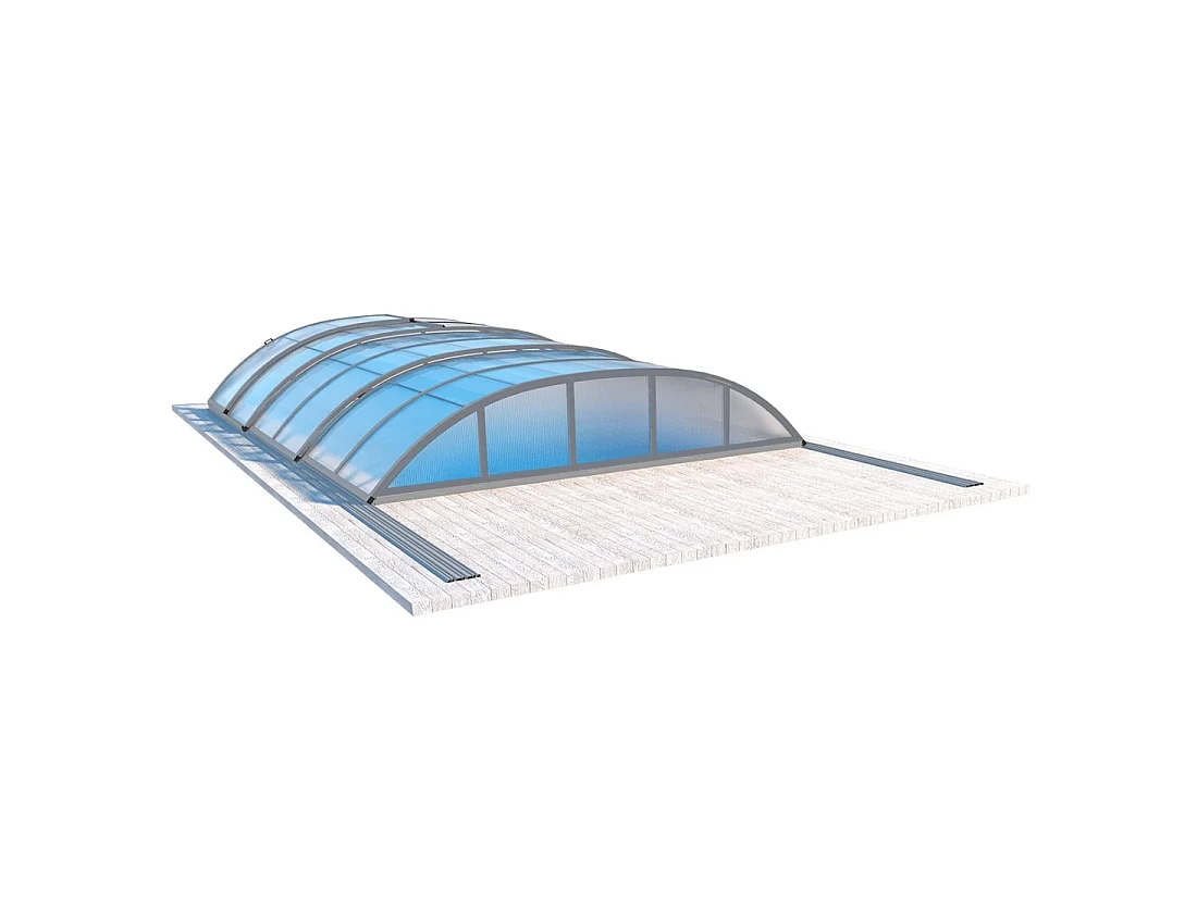 Copertura telescopica per piscina Horizon - 4.33x2.52 m - Policarbonato alveolare da 8 mm - per la piscina BAS7302. BAS7303 - ECO302 - ALTANKA