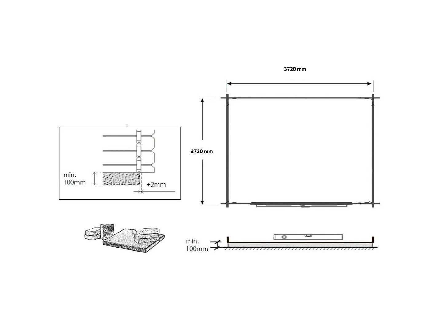 Casetta da giardino in legno - 15.2m2 - 3.9x3.9m - impregnata - 34mm - colore: marrone - DOM563 - ALTANKA