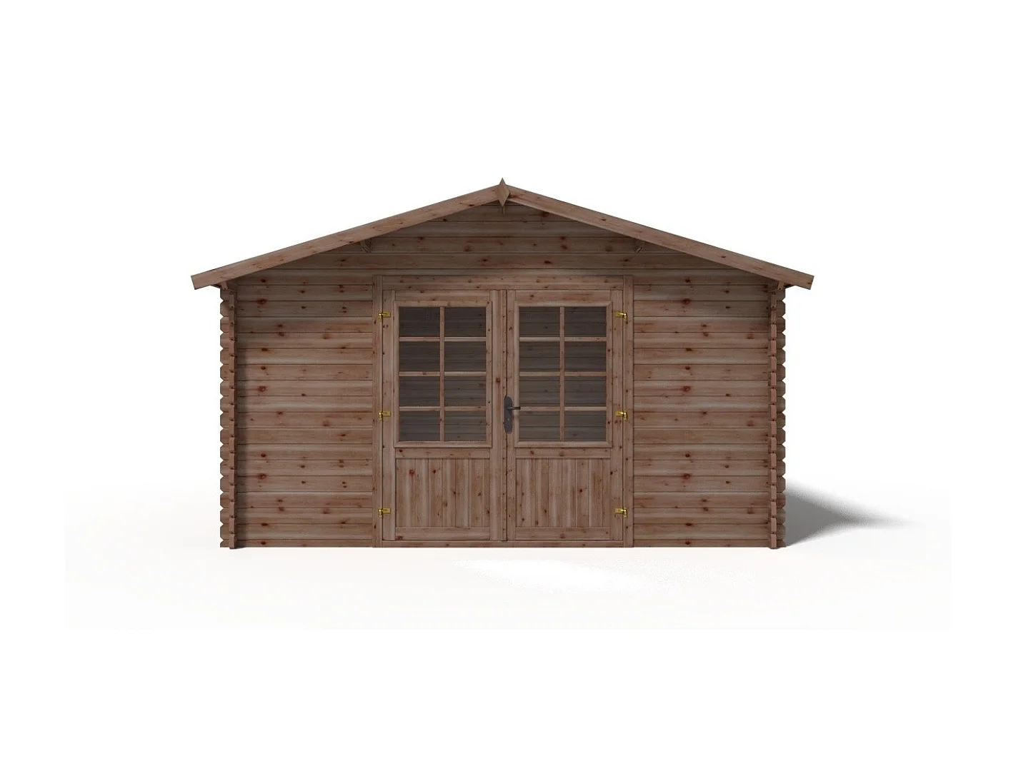 Casetta da giardino in legno - 15.2m2 - 3.9x3.9m - impregnata - 34mm - colore: marrone - DOM563 - ALTANKA
