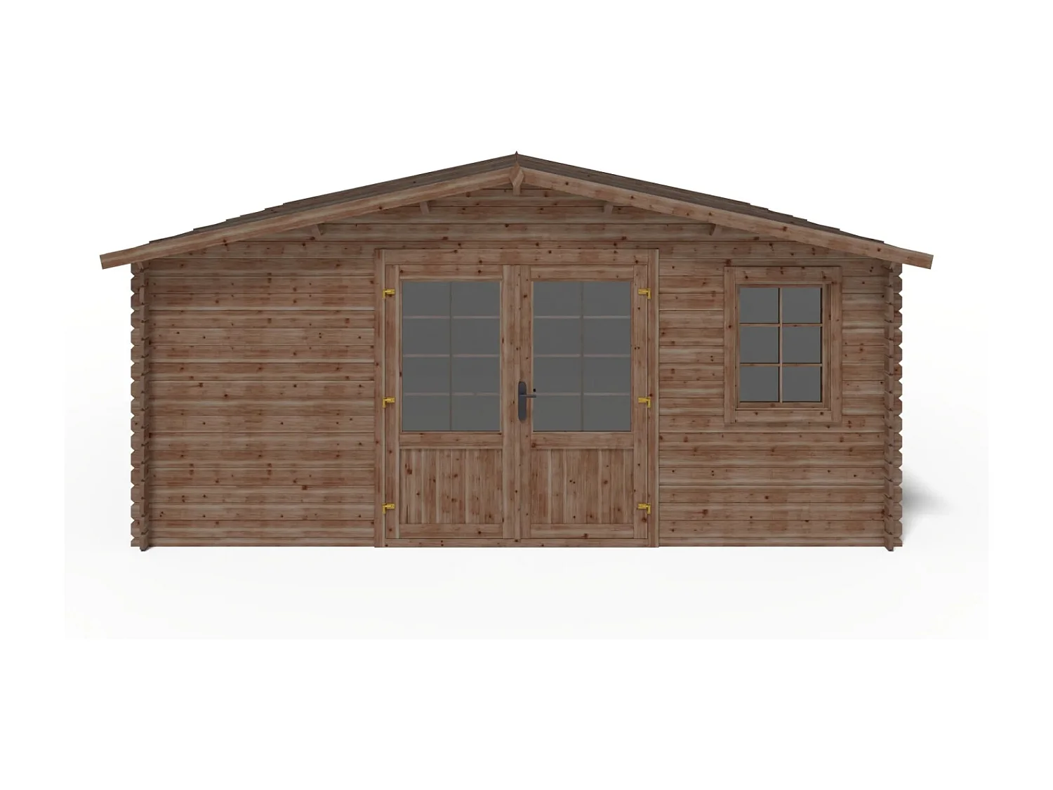 Casetta da giardino in legno - 25.00m2 - 5.00x5.00m - impregnata - 28mm - colore: marrone - DOM596 - ALTANKA