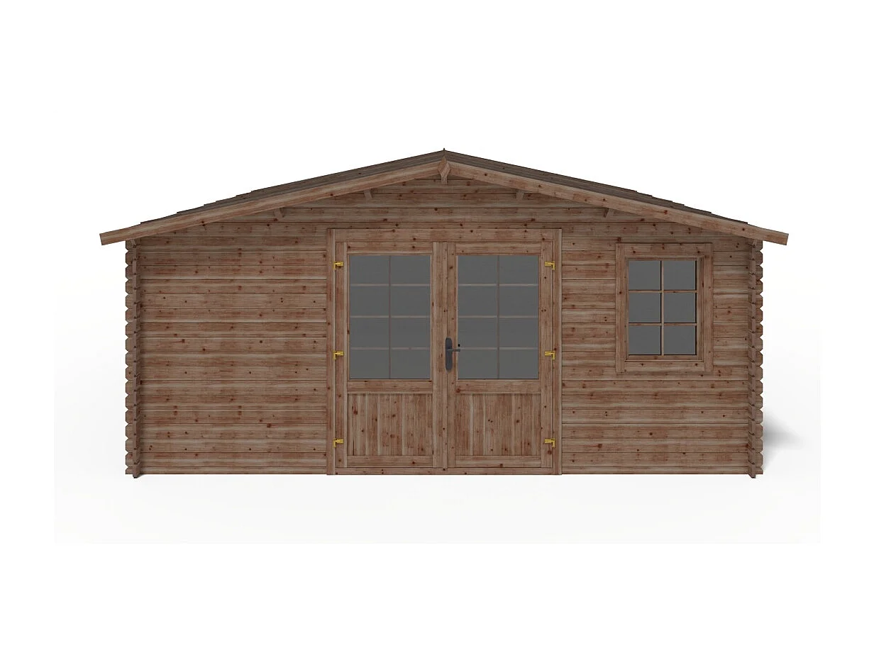 Casetta da giardino in legno - 25m2 - 5x5m - impregnata - 28mm - colore: marrone - DOM596 - ALTANKA