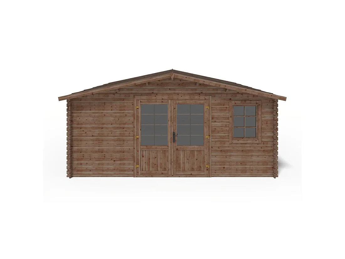Casetta da giardino in legno - 25m2 - 5x5m - impregnata - 28mm - colore: marrone - DOM596 - ALTANKA