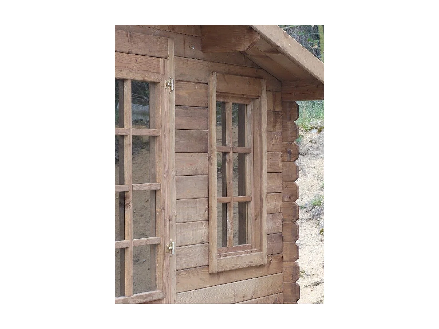 Abri de jardin en bois - 20m2 - 5x4m - Traité - Ep. 28mm - Couleur: marron - DOM566 - ALTANKA