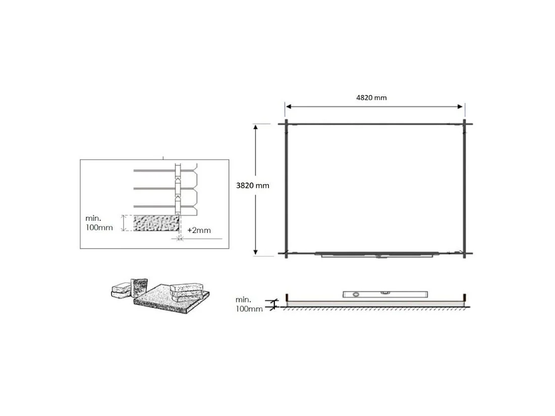 Casetta da giardino in legno - 20m2 - 5x4m - impregnata - 28mm - colore: marrone - DOM566 - ALTANKA