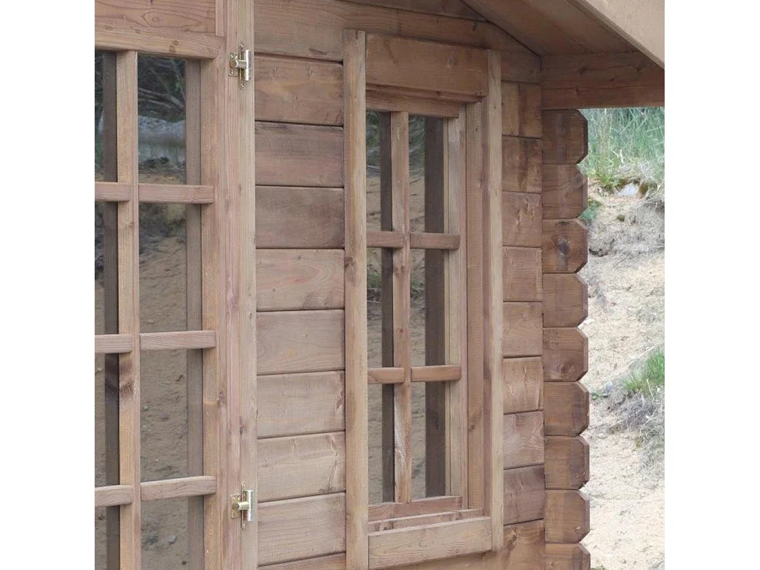 Casetta da giardino in legno - 20m2 - 5x4m - impregnata - 28mm - colore: marrone - DOM566 - ALTANKA