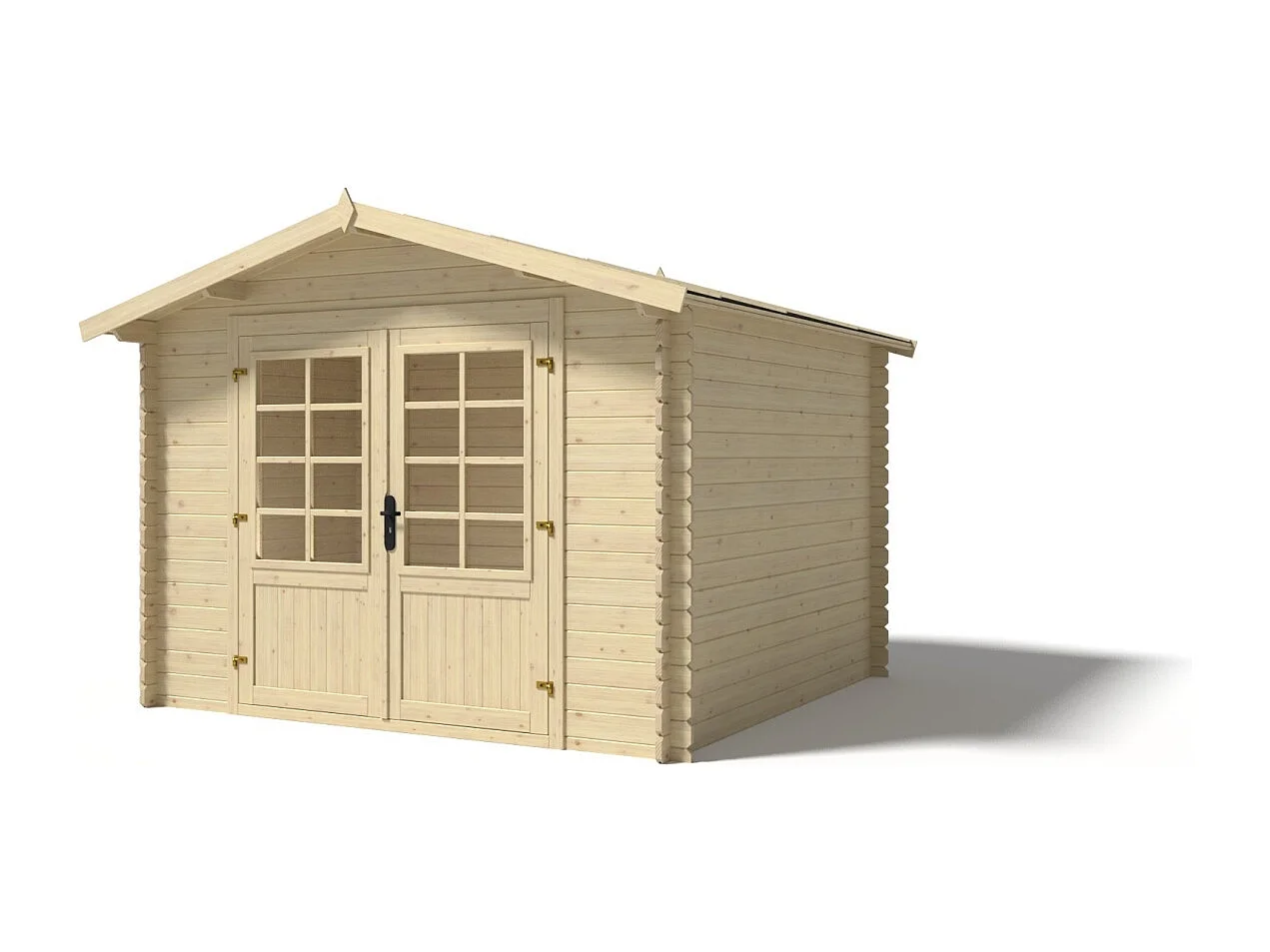 Abri de jardin en bois - 9m2 - 3x3m - Ep. 28mm - Couleur: naturel - DOM530 - ALTANKA