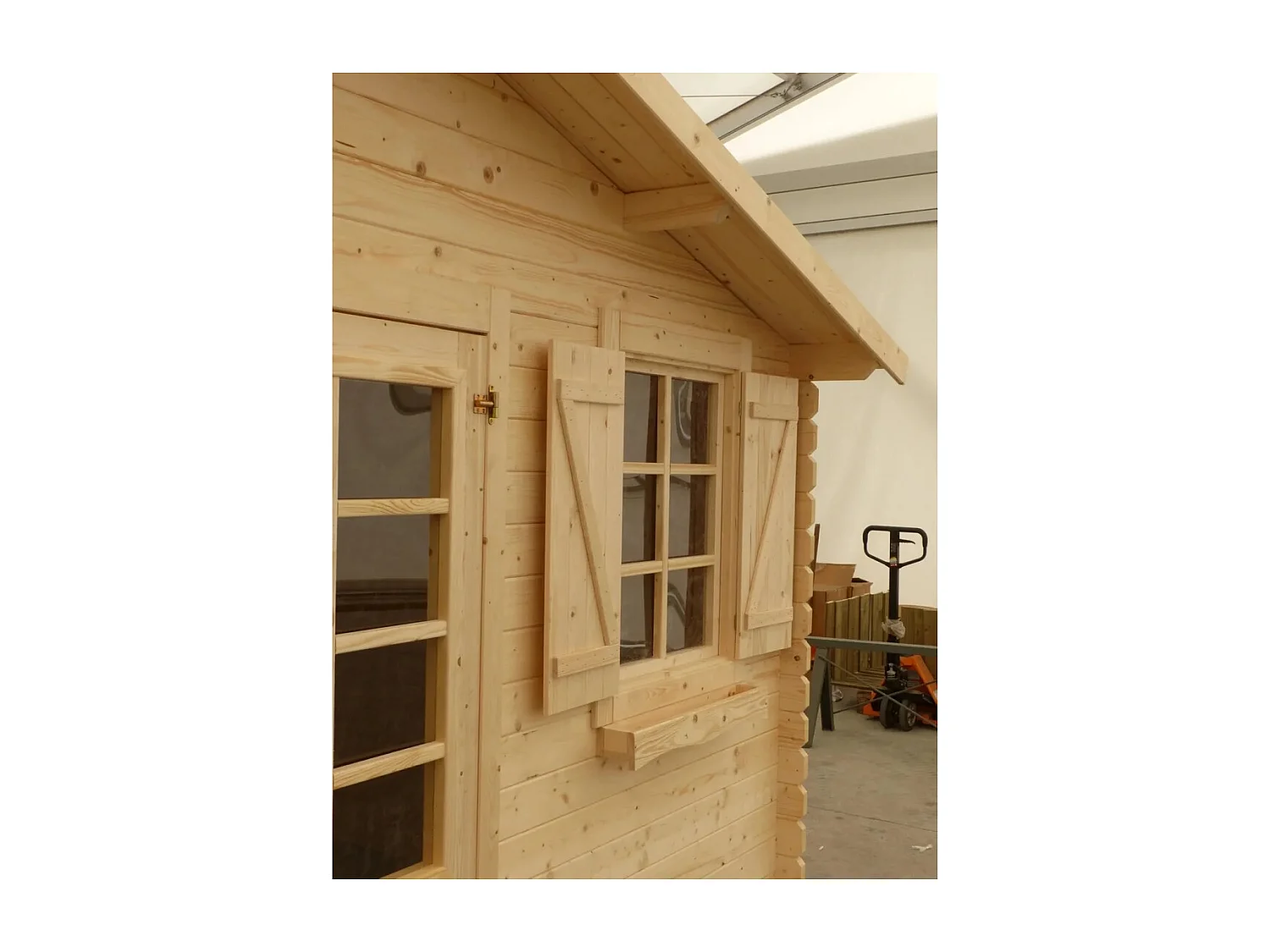 Casetta da giardino in legno - 12.00m2 - 4.00x3.00m - 28mm - colore: naturale - DOM124 - ALTANKA