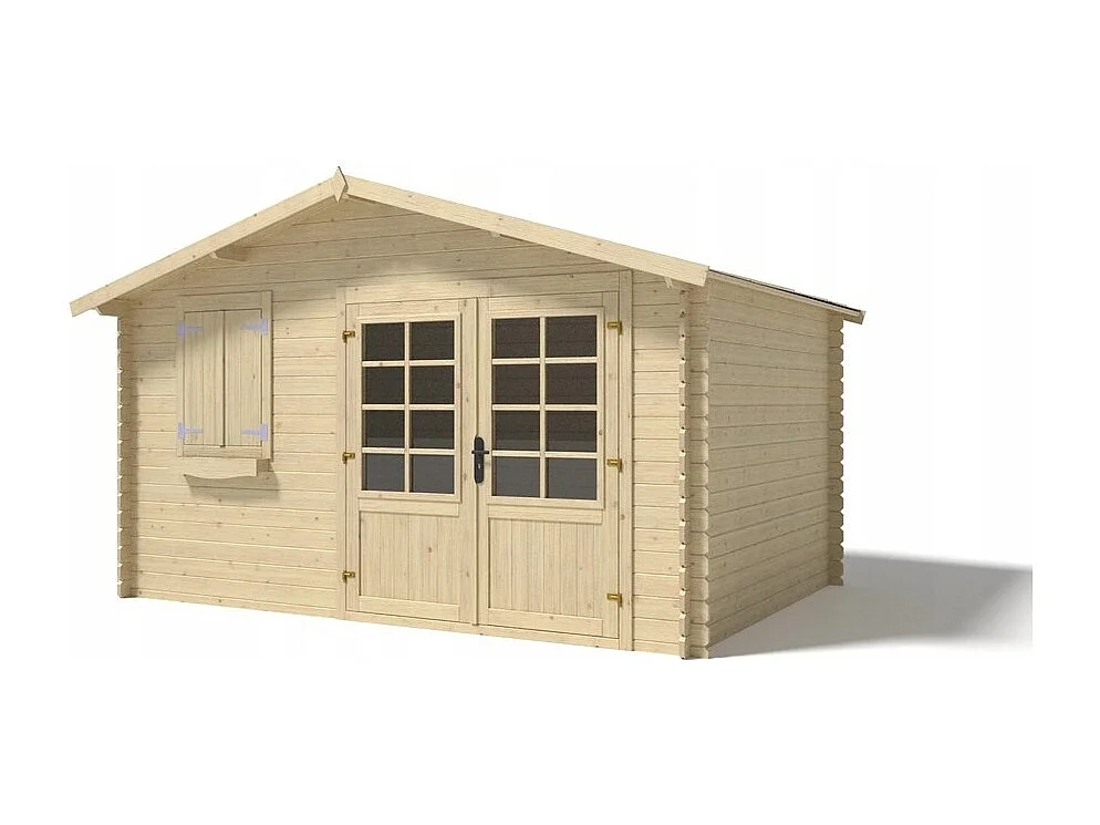 Abri de jardin en bois - 12m2 - 4x3m - Ep. 28mm - Couleur: naturel - DOM124 - ALTANKA