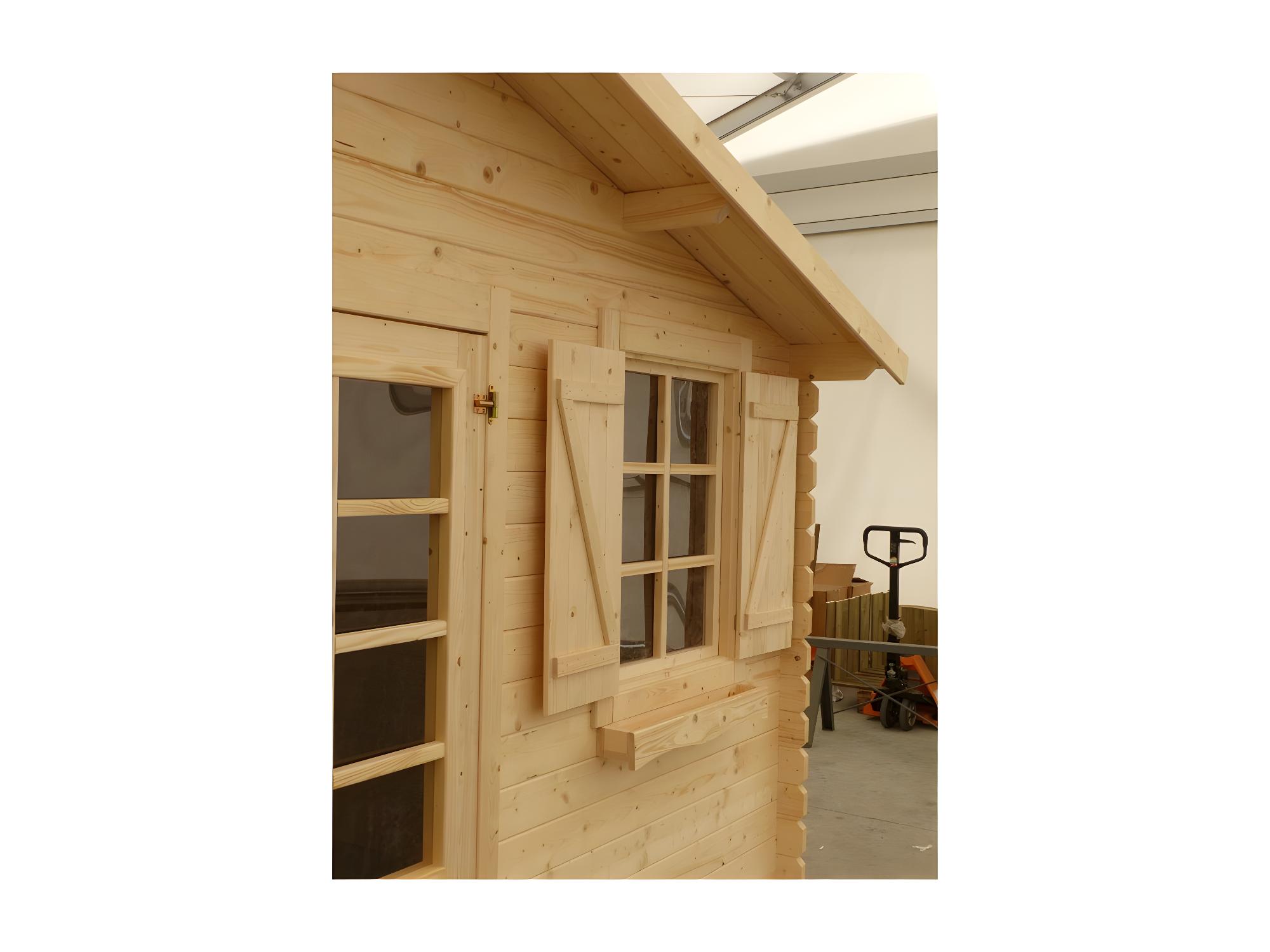 Abri De Jardin En Bois - 12m2 - 4x3m - Ep. 28mm - Couleur: Naturel