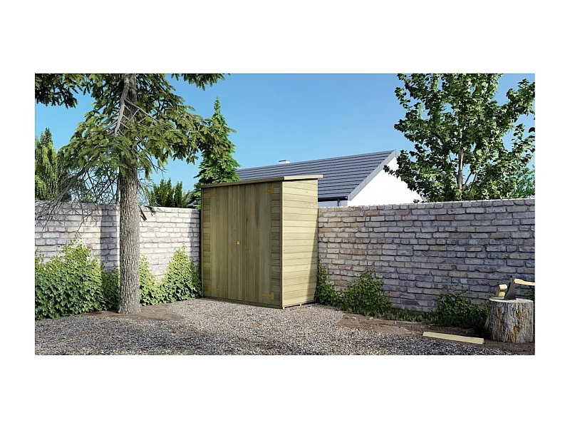 Armoire de jardin à outils 1.66x0.82 m H.1.86 - avec plancher et paroi arrière - DOM84 - ALTANKA