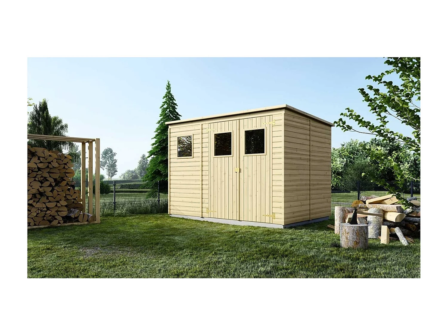 Casetta da giardino in legno 4.86 m2 - 2.7x1.8 m - 12.5 mm - DOM421 - ALTANKA