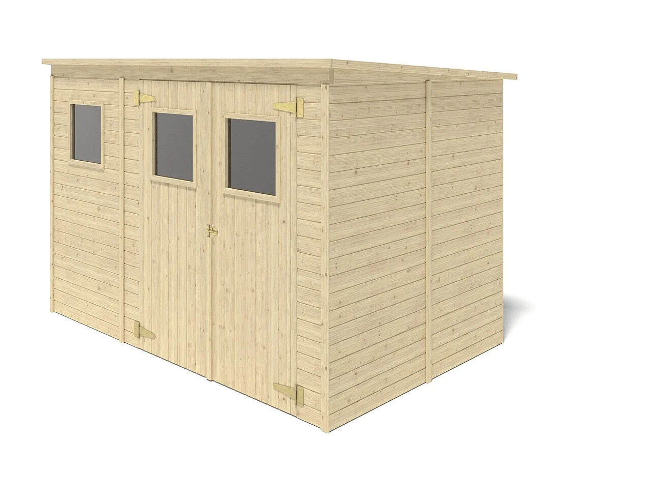 Abri de jardin en bois 4.86 m2 - 2.7x1.8 m - Couleur: naturel - DOM421 - ALTANKA