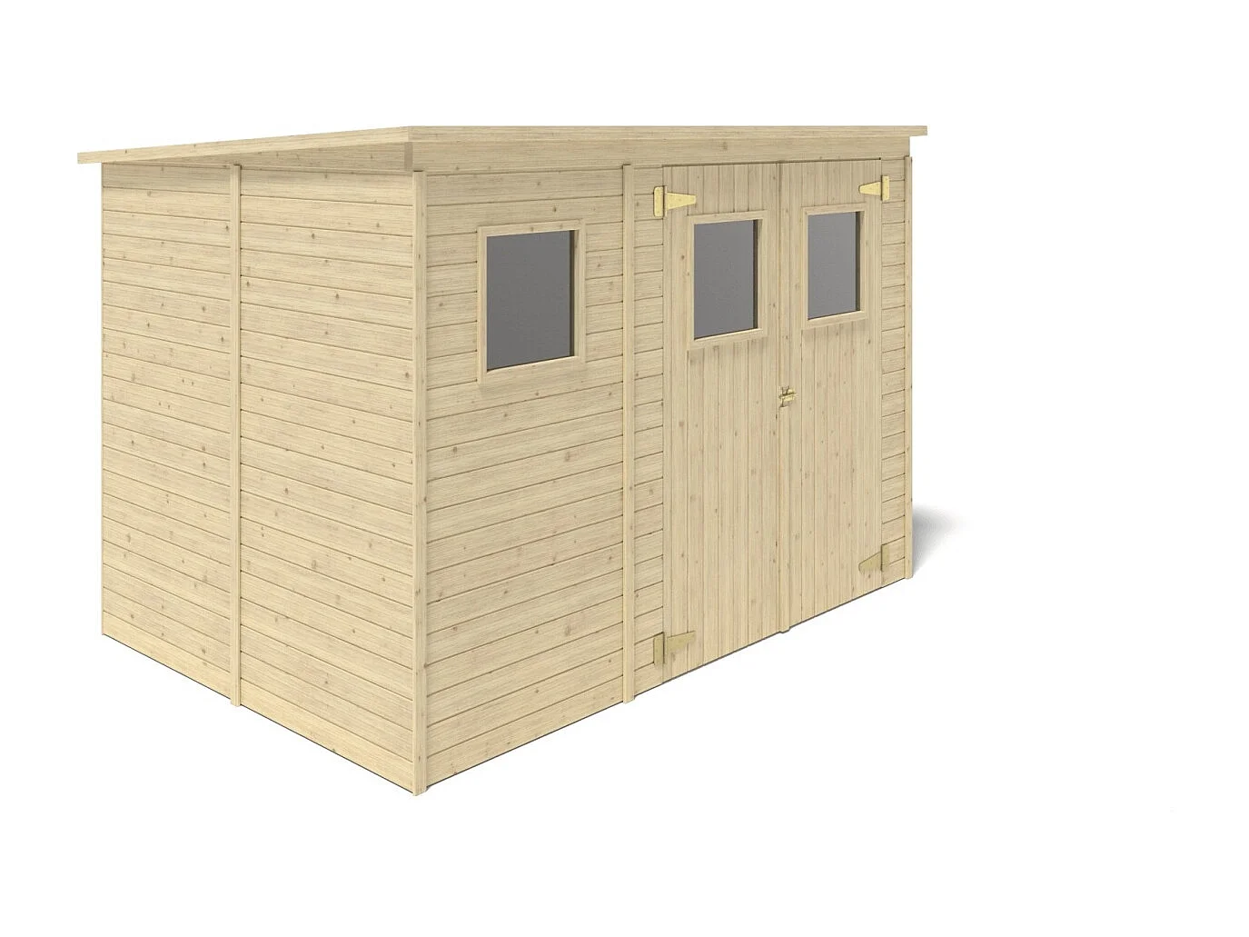 Abri de jardin en bois 4.86 m2 - 2.7x1.8 m - Couleur: naturel - DOM421 - ALTANKA