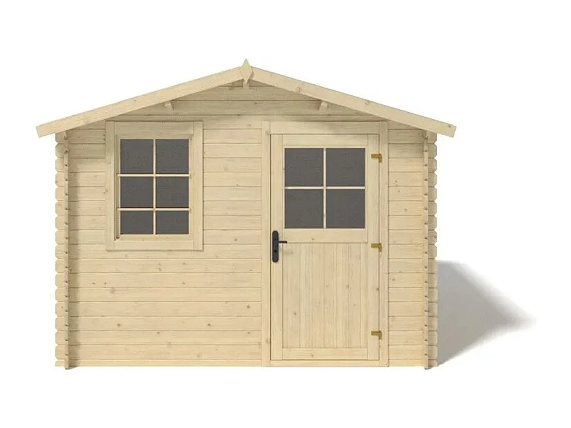 Casetta da giardino in legno - 6.00m2 - 3.00x2.00m - 28mm - colore: naturale - DOM472 - ALTANKA