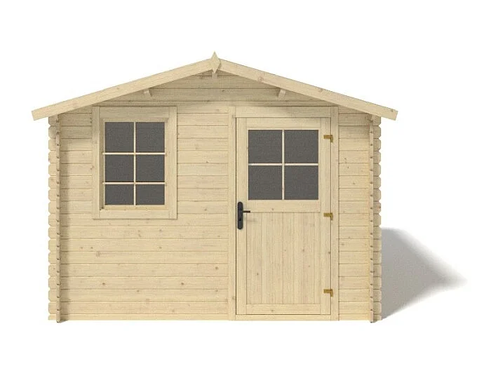 Abri de jardin en bois - 6m2 - 3x2m - Ep. 28mm - Couleur: naturel - DOM472 - ALTANKA
