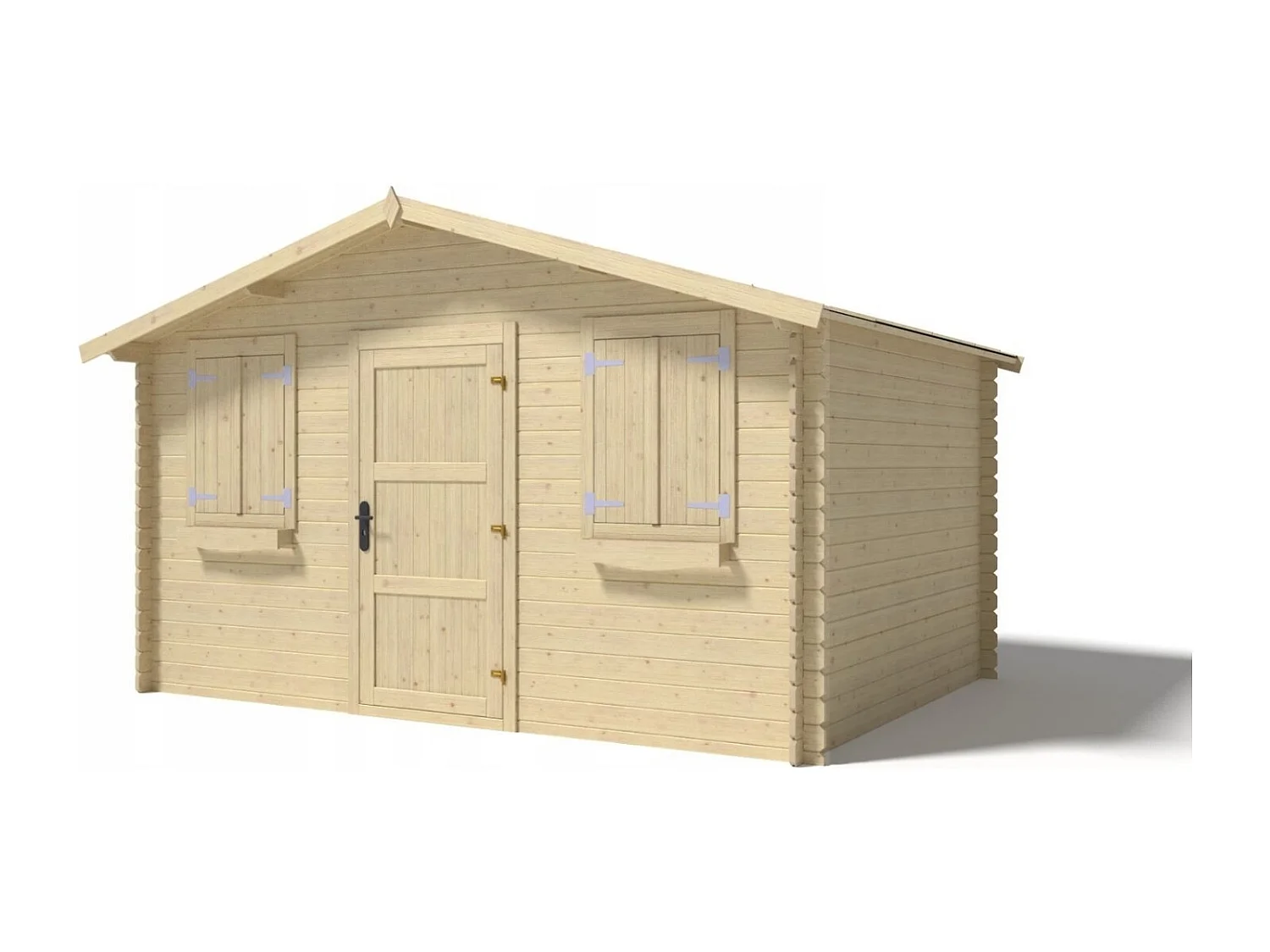 Casetta da giardino in legno - 12m2 - 4x3m - 28mm - colore: naturale - DOM337 - ALTANKA