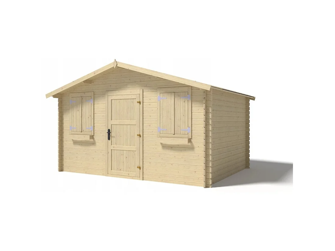 Casetta da giardino in legno - 12m2 - 4x3m - 28mm - colore: naturale - DOM337 - ALTANKA