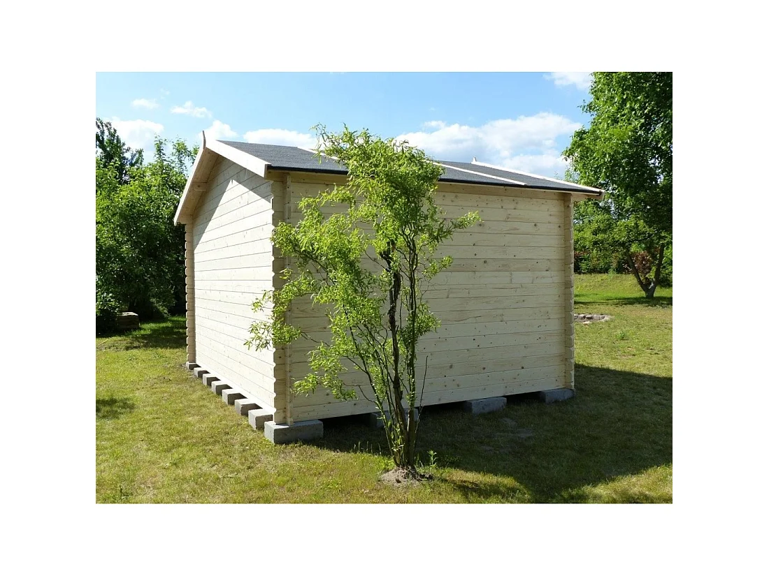 Casetta da giardino in legno - 12m2 - 4x3m - 28mm - colore: naturale - DOM337 - ALTANKA