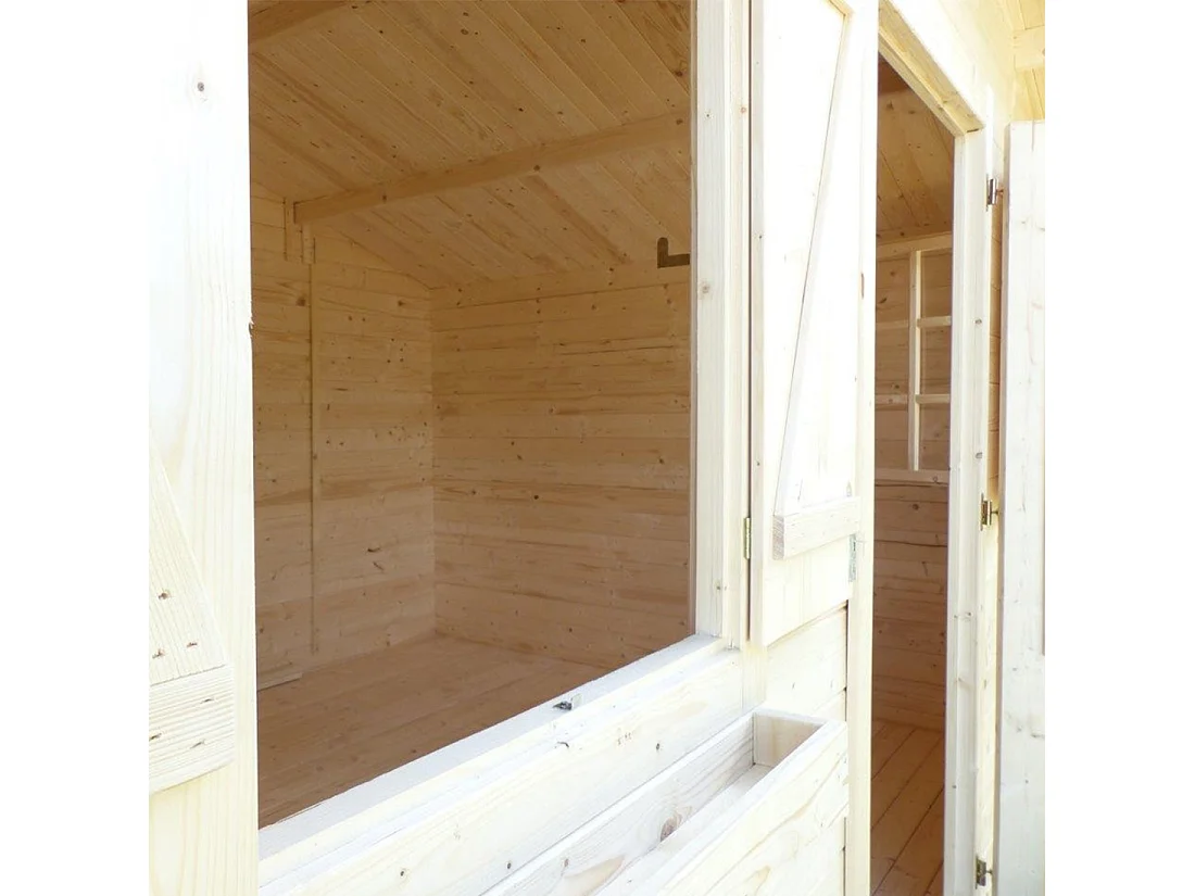 Casetta da giardino in legno - 12m2 - 4x3m - 28mm - colore: naturale - DOM337 - ALTANKA