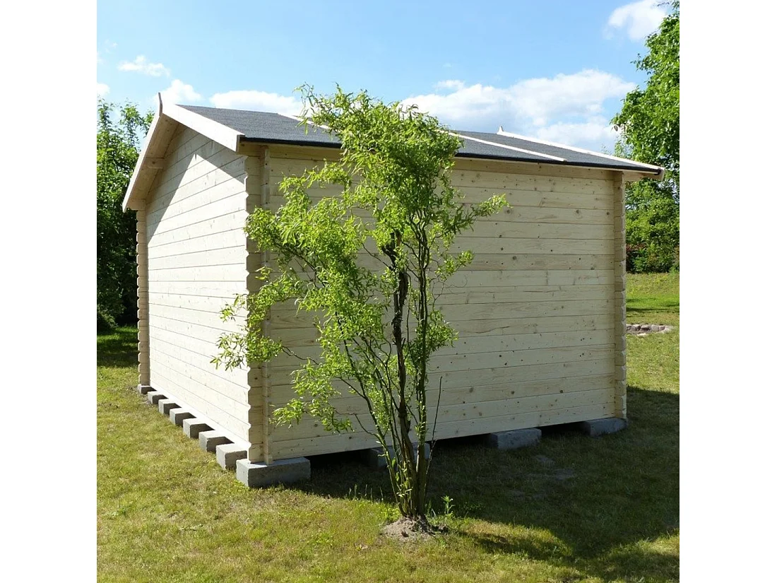 Casetta da giardino in legno - 12m2 - 4x3m - 28mm - colore: naturale - DOM337 - ALTANKA
